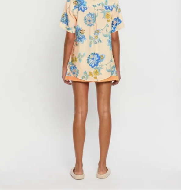 Vintage Summer Cool Girl Short Sleeve Shirt & High Waist Mini set