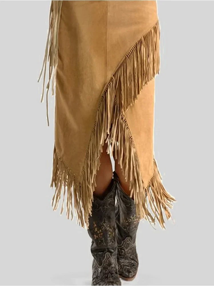 Vintage High Street Tassel skirt