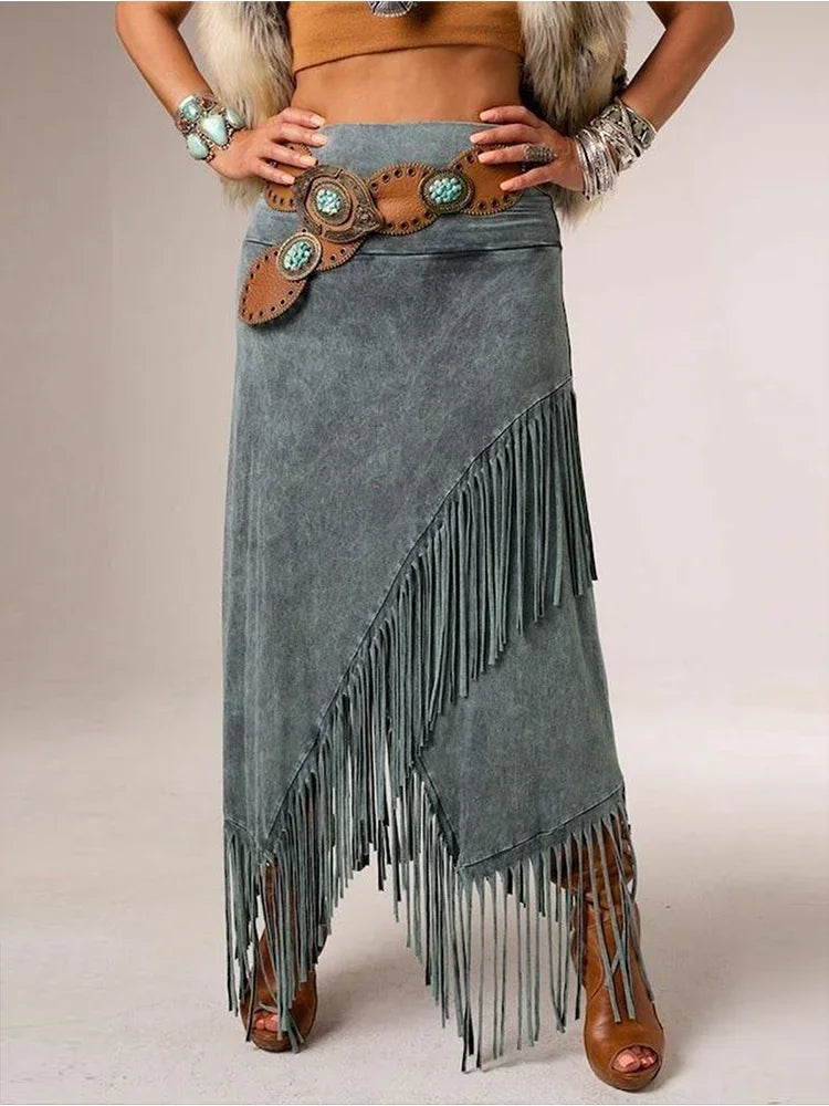 Vintage High Street Tassel skirt