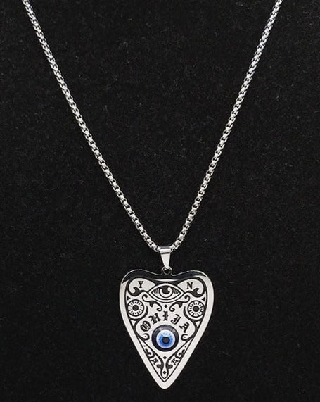 Vintage Wicca Ouija Eye Moon Goddess Protection Pendant necklace