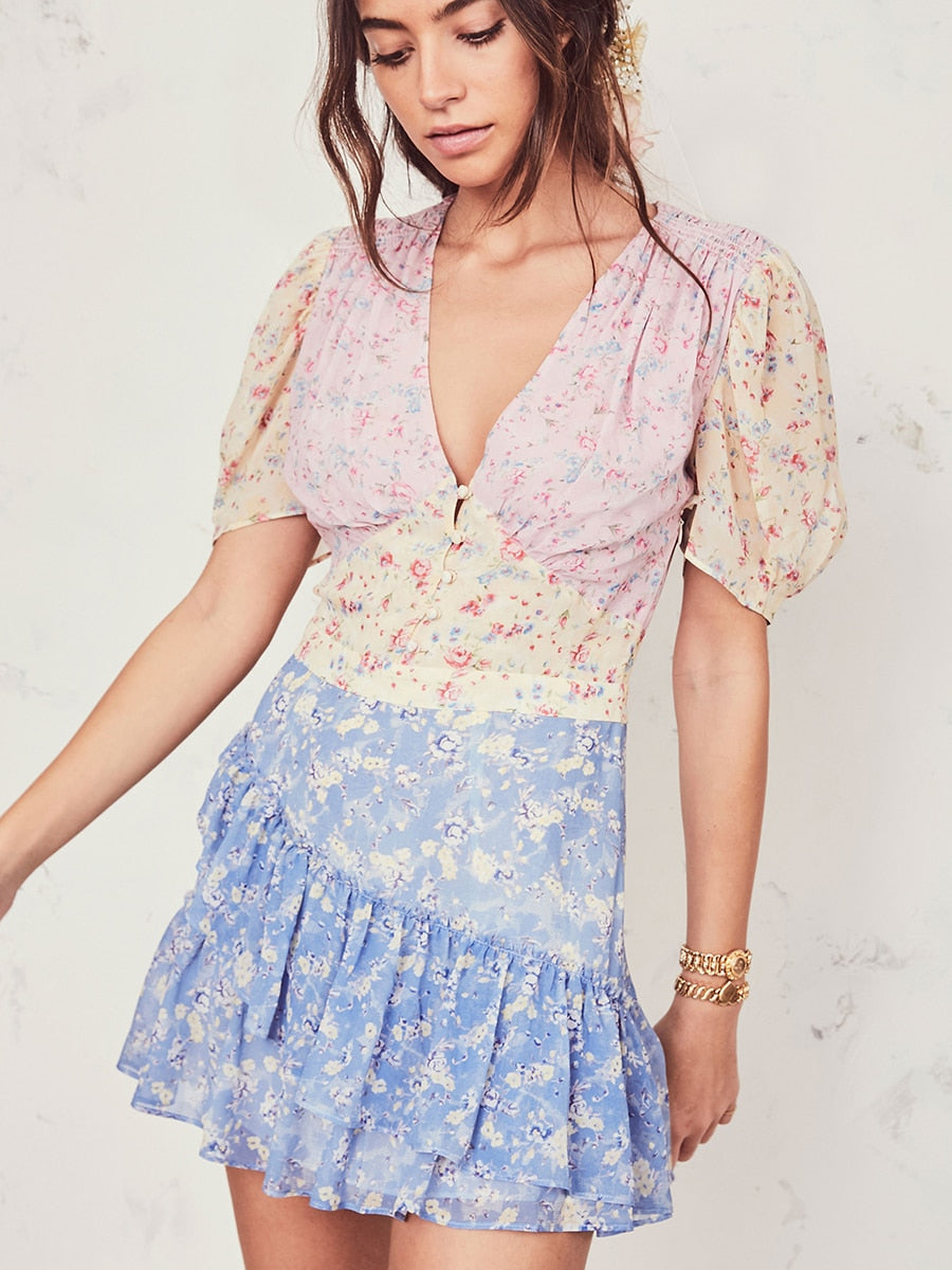Boho Chic Puff Mama minidress
