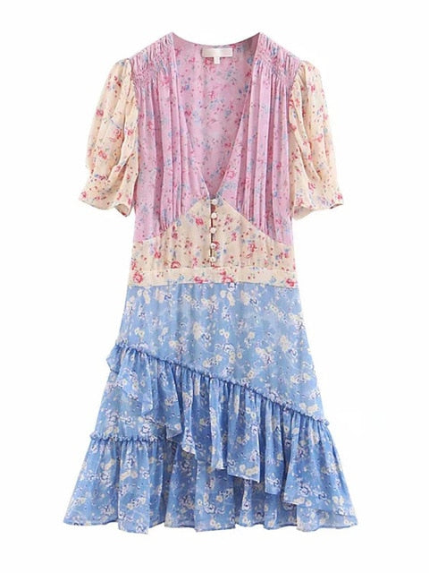 Boho Chic Puff Mama minidress