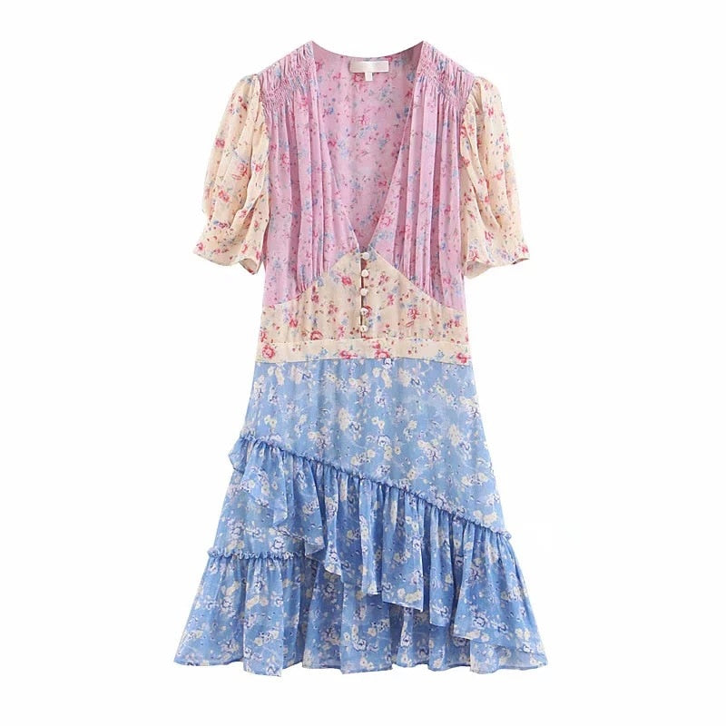 Boho Chic Puff Mama minidress