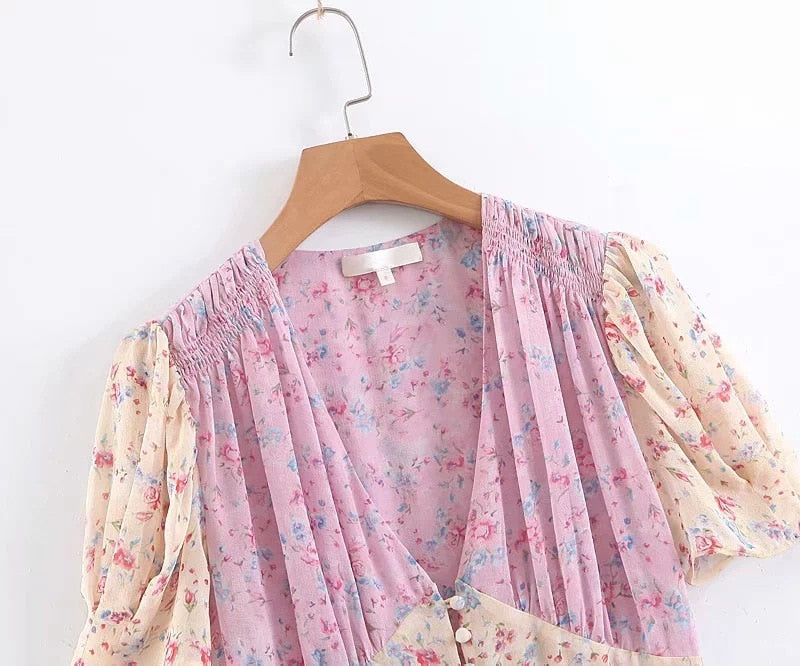 Boho Chic Puff Mama minidress