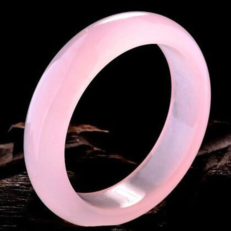 Natural Pink Jade True Love bangle