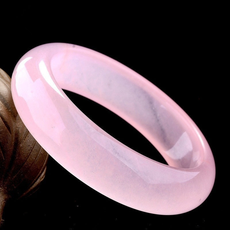 Natural Pink Jade True Love bangle