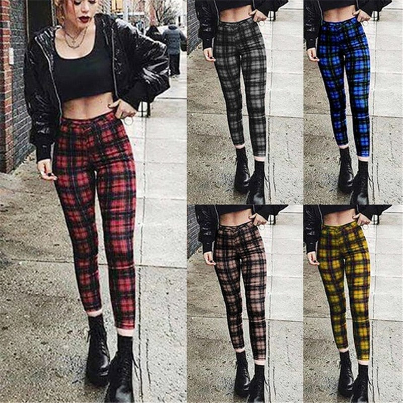 Twiggy Plaid High Waisted pants