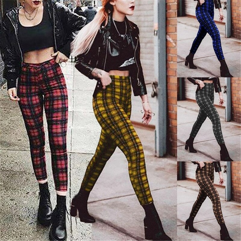 Twiggy Plaid High Waisted pants