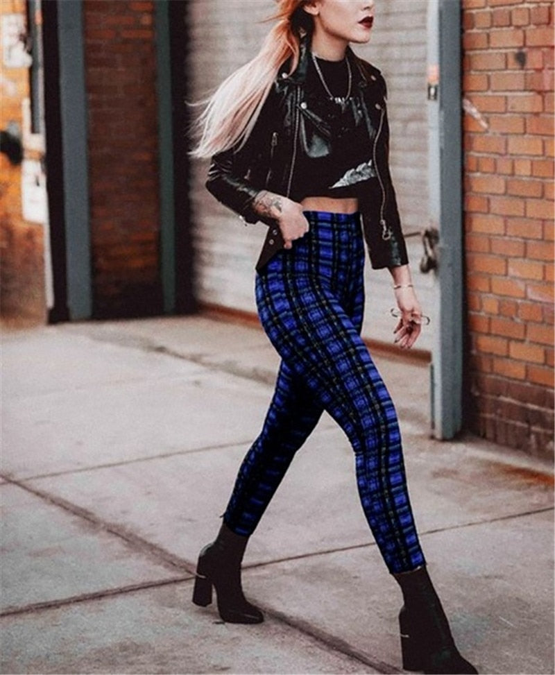 Twiggy Plaid High Waisted pants