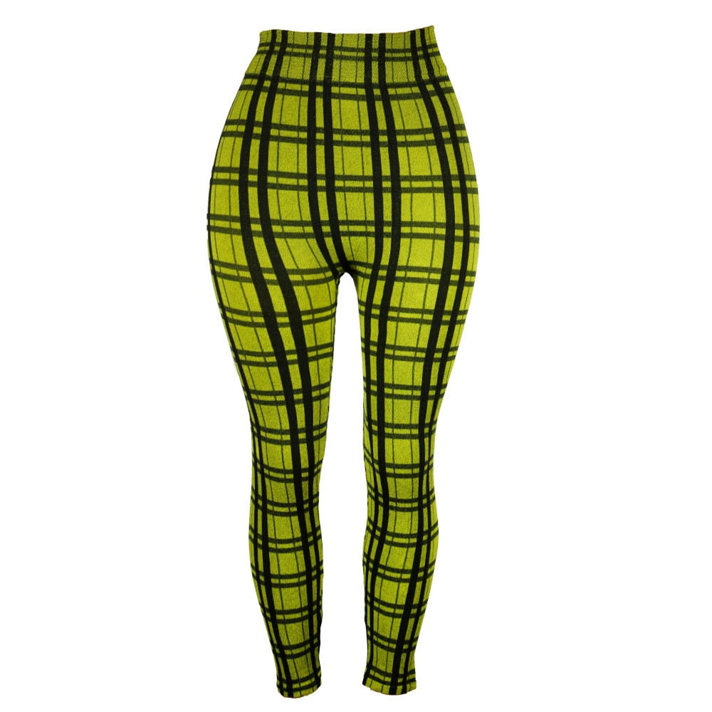 Twiggy Plaid High Waisted pants