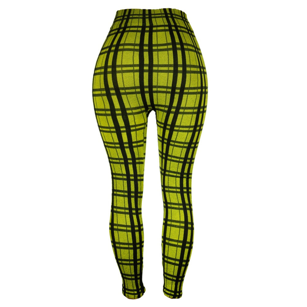 Twiggy Plaid High Waisted pants