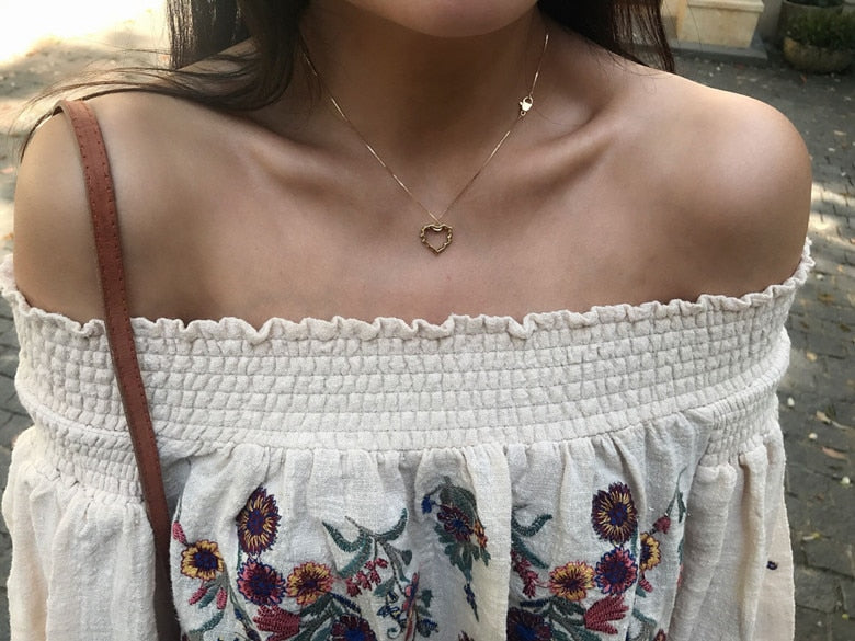 Hippie Chic Floral Embroidery Sassy Sleeve blouse