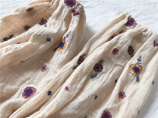 Hippie Chic Floral Embroidery Sassy Sleeve blouse