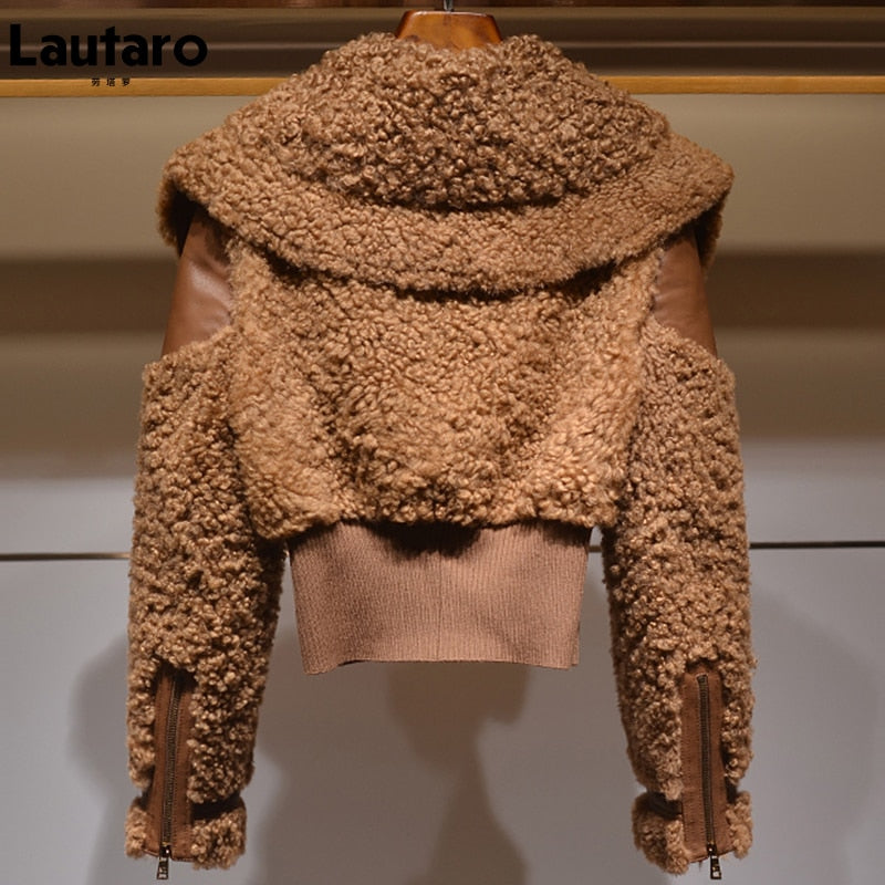 Italian Alps Faux Fur Turndown Collar Puff jacket