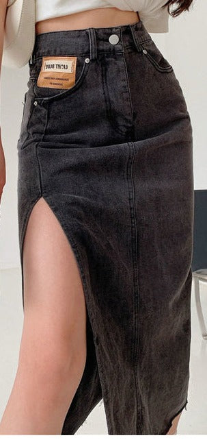 Chic Buffalo Stance High & Wasted Side Splitting Denim skirt