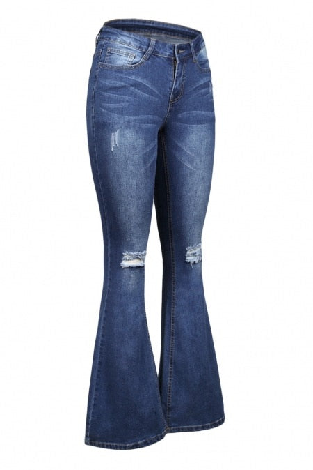 Classic Boho Bootleg Cowgirl Hip Flare Straight-leg Denim Dream Jeans