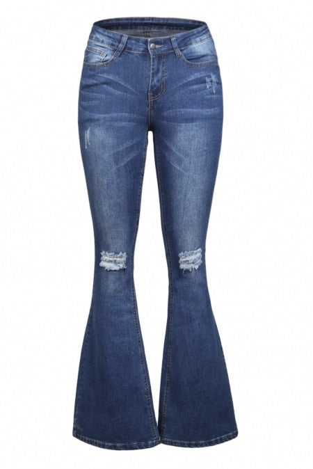 Classic Boho Bootleg Cowgirl Hip Flare Straight-leg Denim Dream Jeans