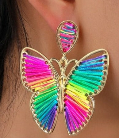 Bohemian Butterfly Flower Powered earrings