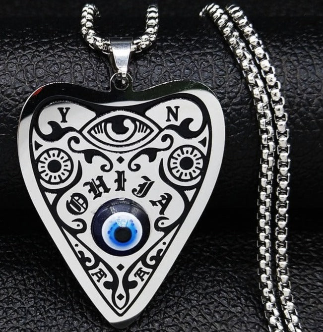 Vintage Wicca Ouija Eye Moon Goddess Protection Pendant necklace