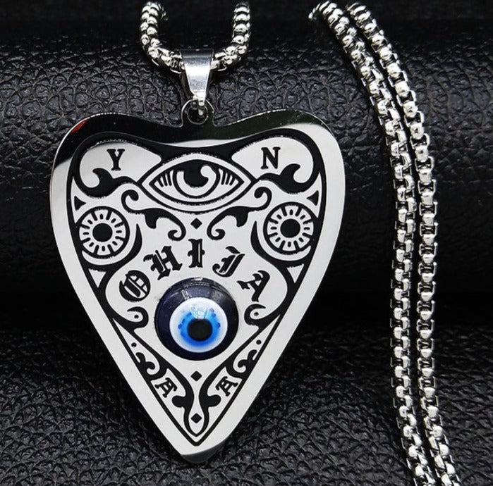 Vintage Wicca Ouija Eye Moon Goddess Protection Pendant necklace