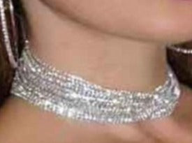 Boho Eurovision  Carnivale Multi-row Crystal Rhinestone Choker necklace
