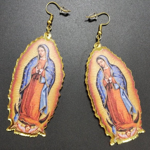 Super Vintage Classic Virgin Mary Dangle Drop earrings