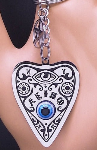 Vintage Wicca Ouija Eye Moon Goddess Protection Pendant necklace