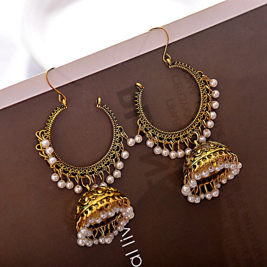 Classic Bollywood Retro Bead Junket earrings