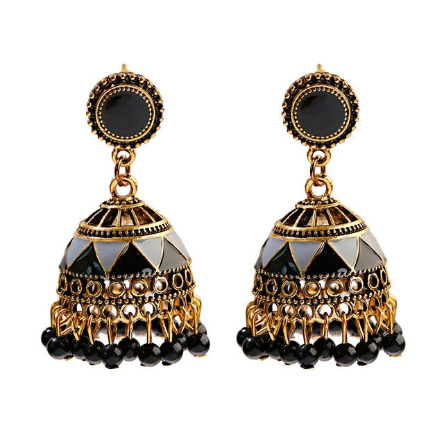 Classic Bollywood Retro Bead Junket earrings