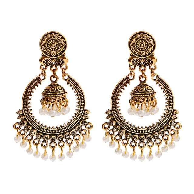 Classic Bollywood Retro Bead Junket earrings