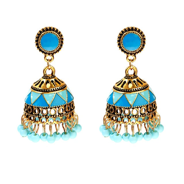 Classic Bollywood Retro Bead Junket earrings