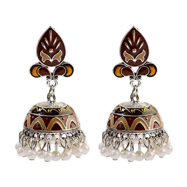 Classic Bollywood Retro Bead Junket earrings