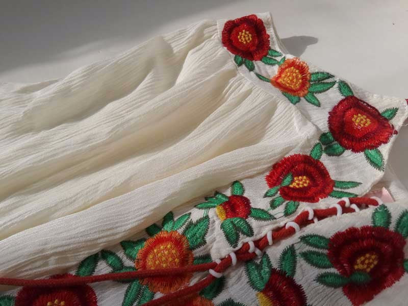 Vintage Gypsy Embroidery Amalfi Coast Beach dress