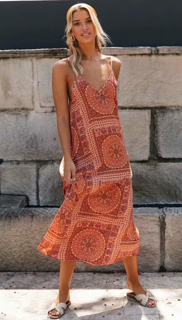 Retro Chic Mexican Cami dress