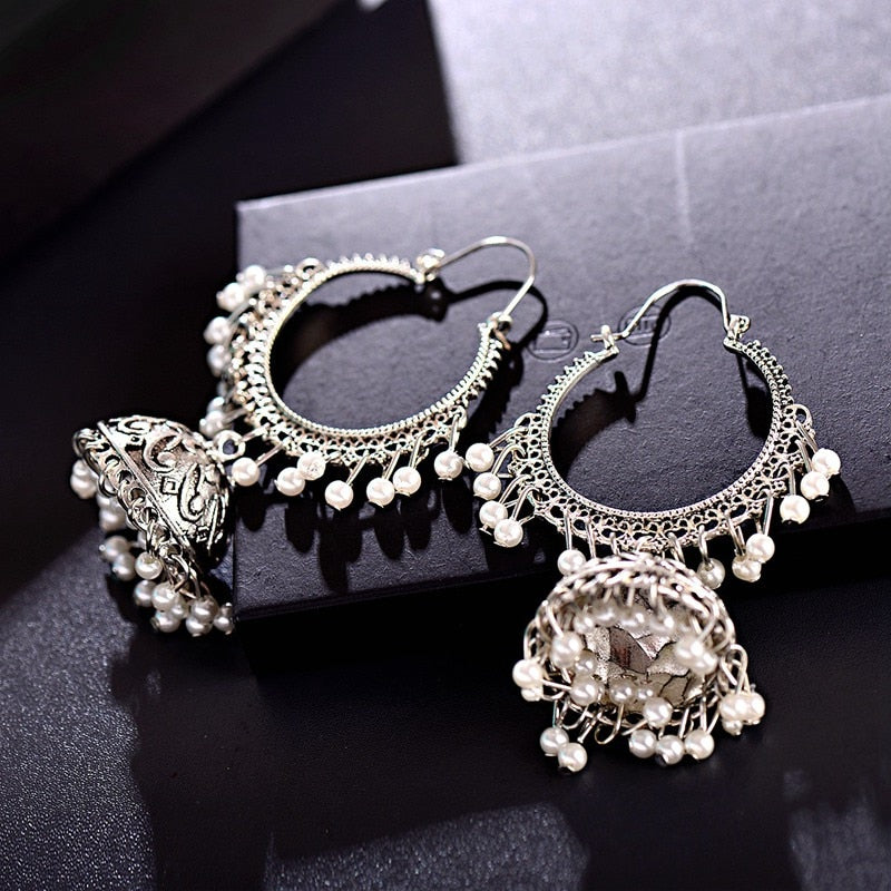 Classic Bollywood Retro Bead Junket earrings