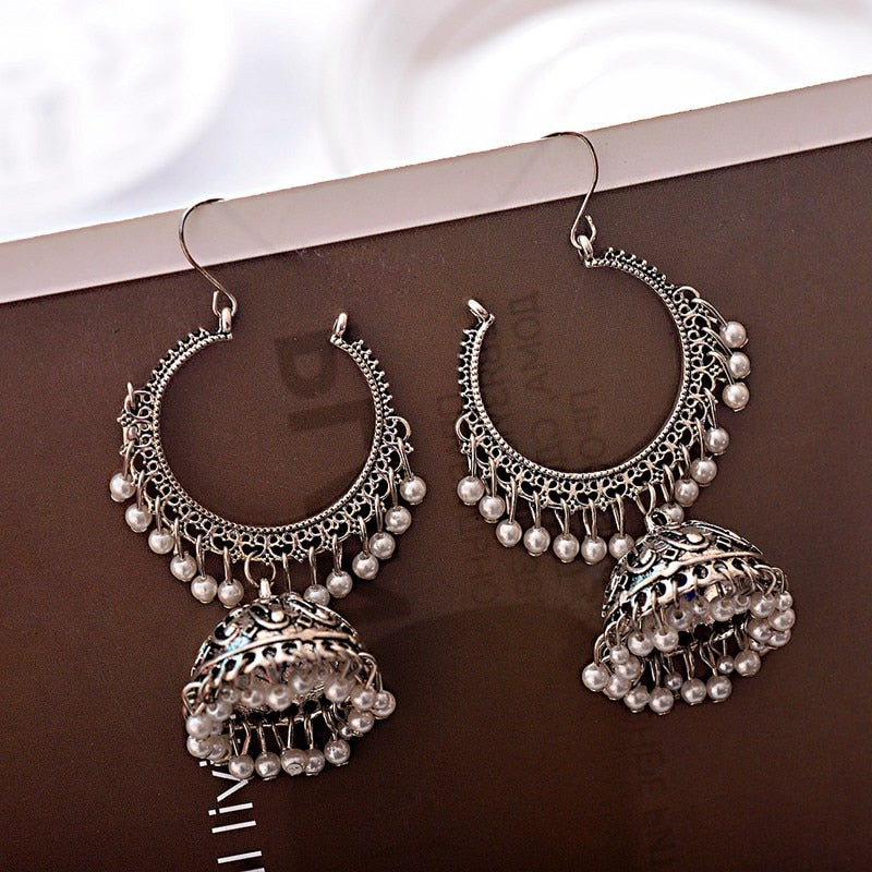 Classic Bollywood Retro Bead Junket earrings