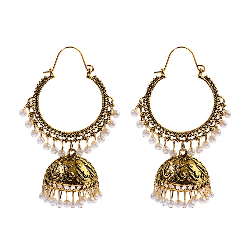 Classic Bollywood Retro Bead Junket earrings