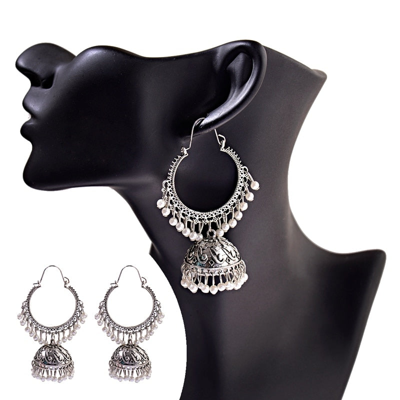 Classic Bollywood Retro Bead Junket earrings