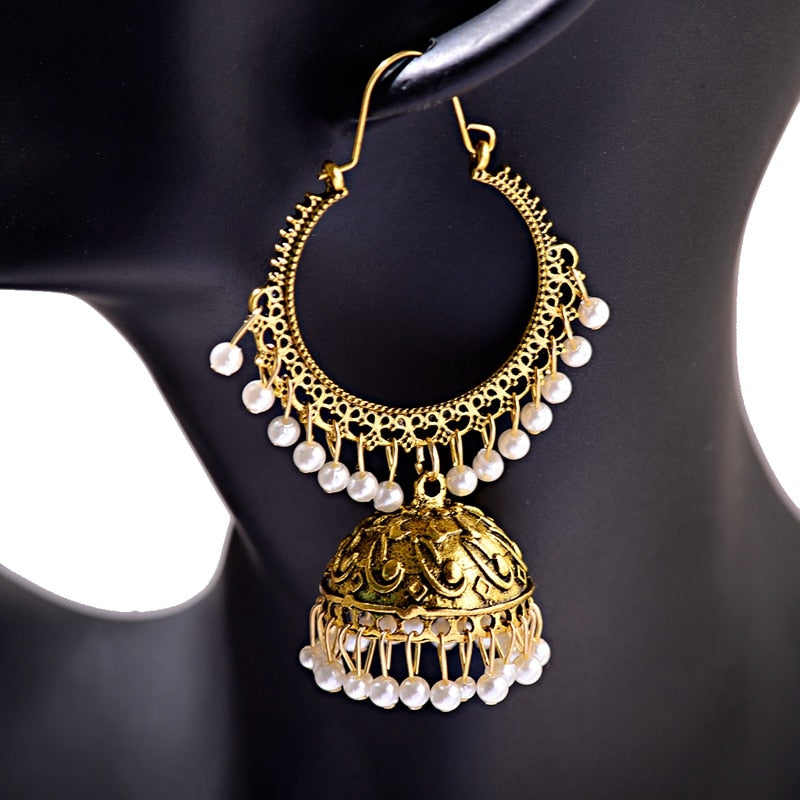 Classic Bollywood Retro Bead Junket earrings