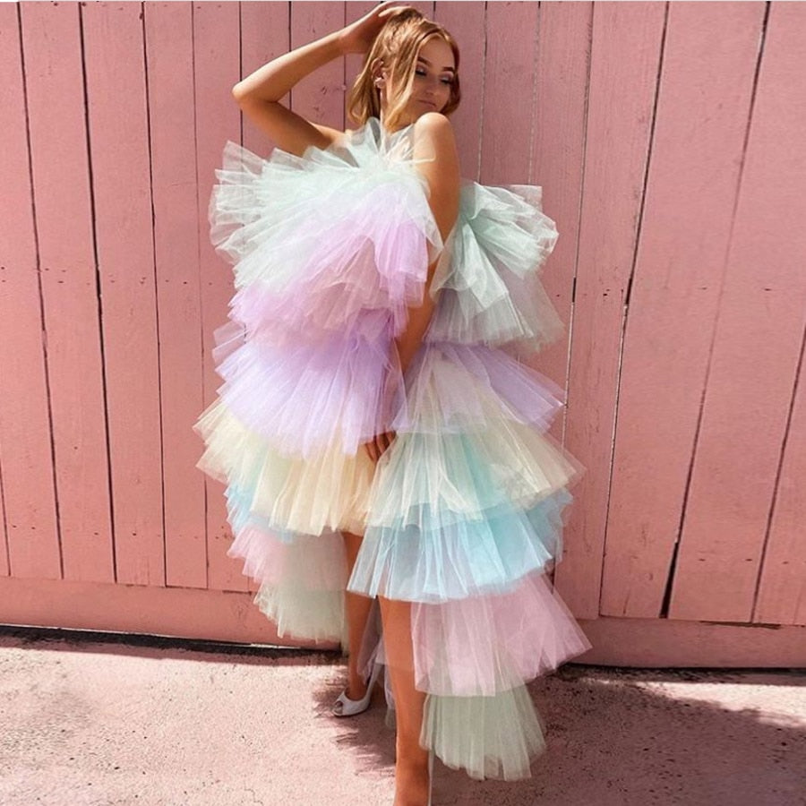 Sweet Vintage Rainbow Tutu Tulle dress