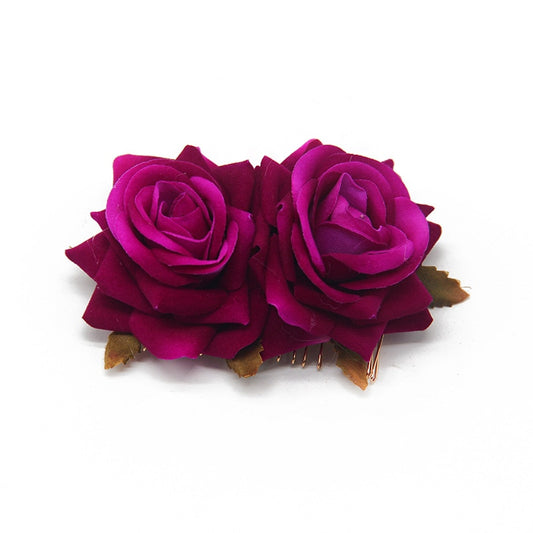 Boho Chic Rose Garland Hair Comb pins